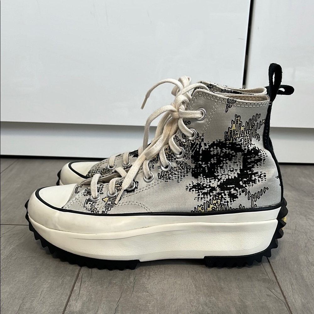 NWOT CONVERSE Run Star Hike High Floral Jacquard Fusion Sneakers, Size 8 - Picture 8 of 12